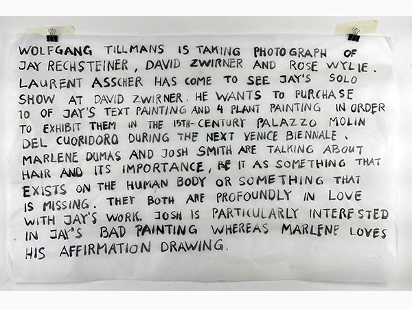 Affirmation prayer manifestation David Zwirner Jay Rechsteiner