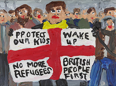 Bad Painting 341 by Jay Rechsteiner, patriotic  alertnative, britain first